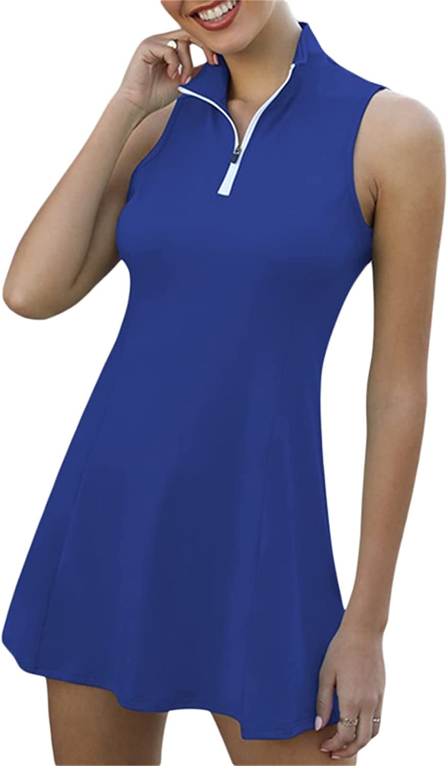 Robe de tennis pour femme avec short intégré et poches