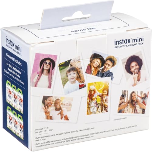 Papel fotográfico instantáneo FUJIFILM INSTAX MINI (2 paquetes de valor, 120 exposiciones) y álbum para fotos Pocket Mini Instax de 108 hojas miniatura 7