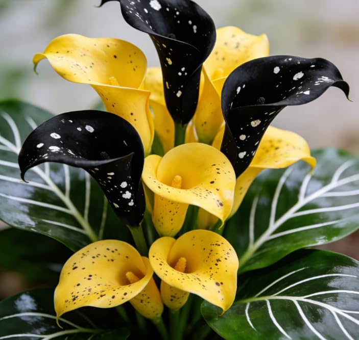 Rare and Robust Calla Lily Bulbs - Perfect for Weddings, Potted Plants, Gardens, and Floral Arrangement Hardy Perennial, Excellent Display-4 Bulbs-H