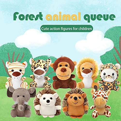 Small Stuffed Animals Bulk, Cute Stuffed Animal Keychains Bulk Stuffed Animals, Safari Stuffed Animals Plush Toy Elephant Giraffe Lion Stuff Animal, Plush Toys Bulk For Kid (9) #TOP5