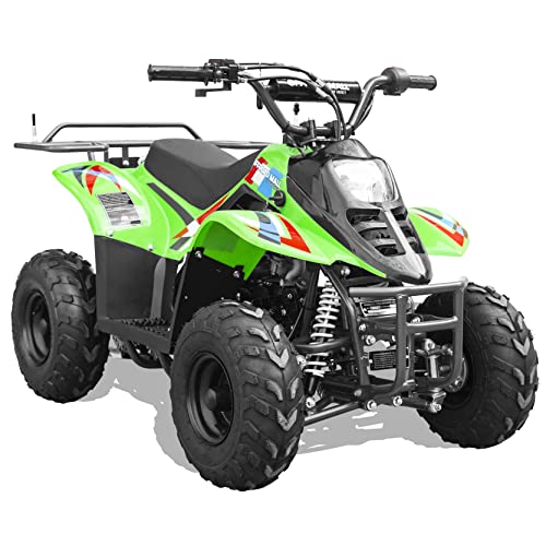 OFFROAD MALL AM 110cc Dirt Quad Gas Powered ATV for Kids Youth Teens Beginner, EPA & CARB Approved (Green)