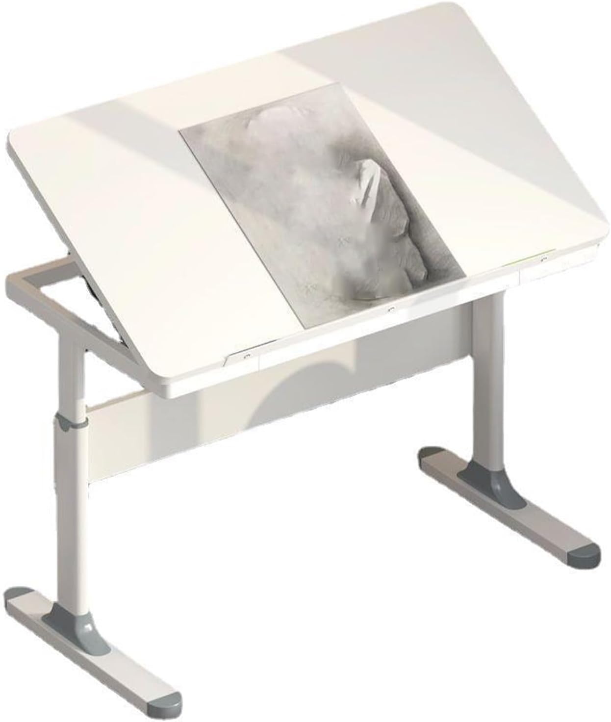 Tabletop Easel, Drafting Table, Table Easels for Artists, Height Adjustable, Computer Table Desk fo,White,47.2in