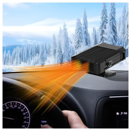 Ownicee Calefactor para Coche Portátil 12V 150W, Calentador de Coche 2 en 1 Calor/Frío con Ventilador, Desempañador y Descongelador de Parabrisas, Giratorio 360° con Enchufe de Mechero
