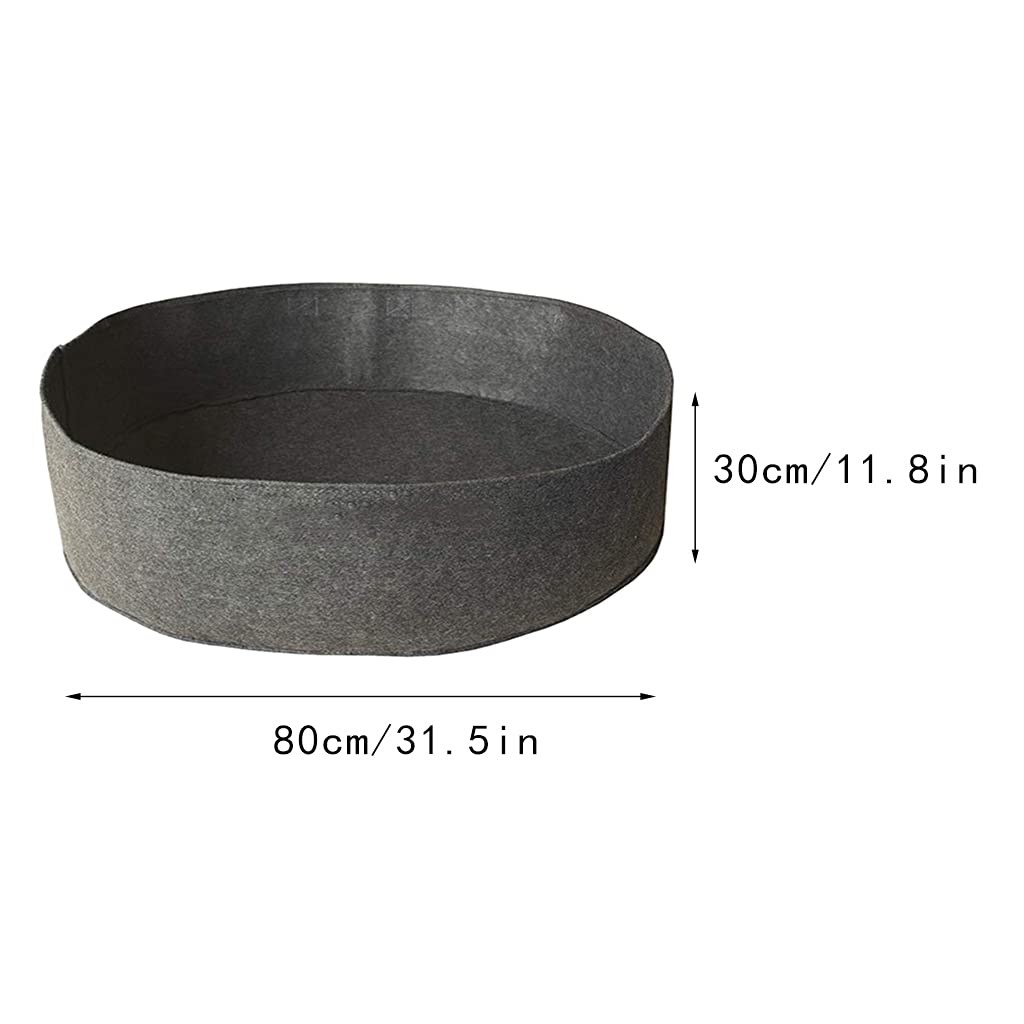 Lot de 5 sacs de plantation surélevés, 80 x 30 cm, gris