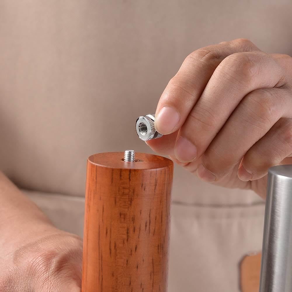Salt and pepper grinder set, Manual Kitchen Pepper Grinding Seasoning Bottle, Suitable for Home, Restaurant, Outdoor Gathering or Salt Grinder(B)