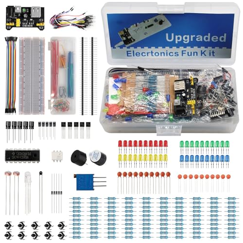 830 Agujeros Breadboard Kit de iniciación para componentes electrónicos Breadboard, transistor de resistencia LED Summer, compatible con Arduino/Raspberry