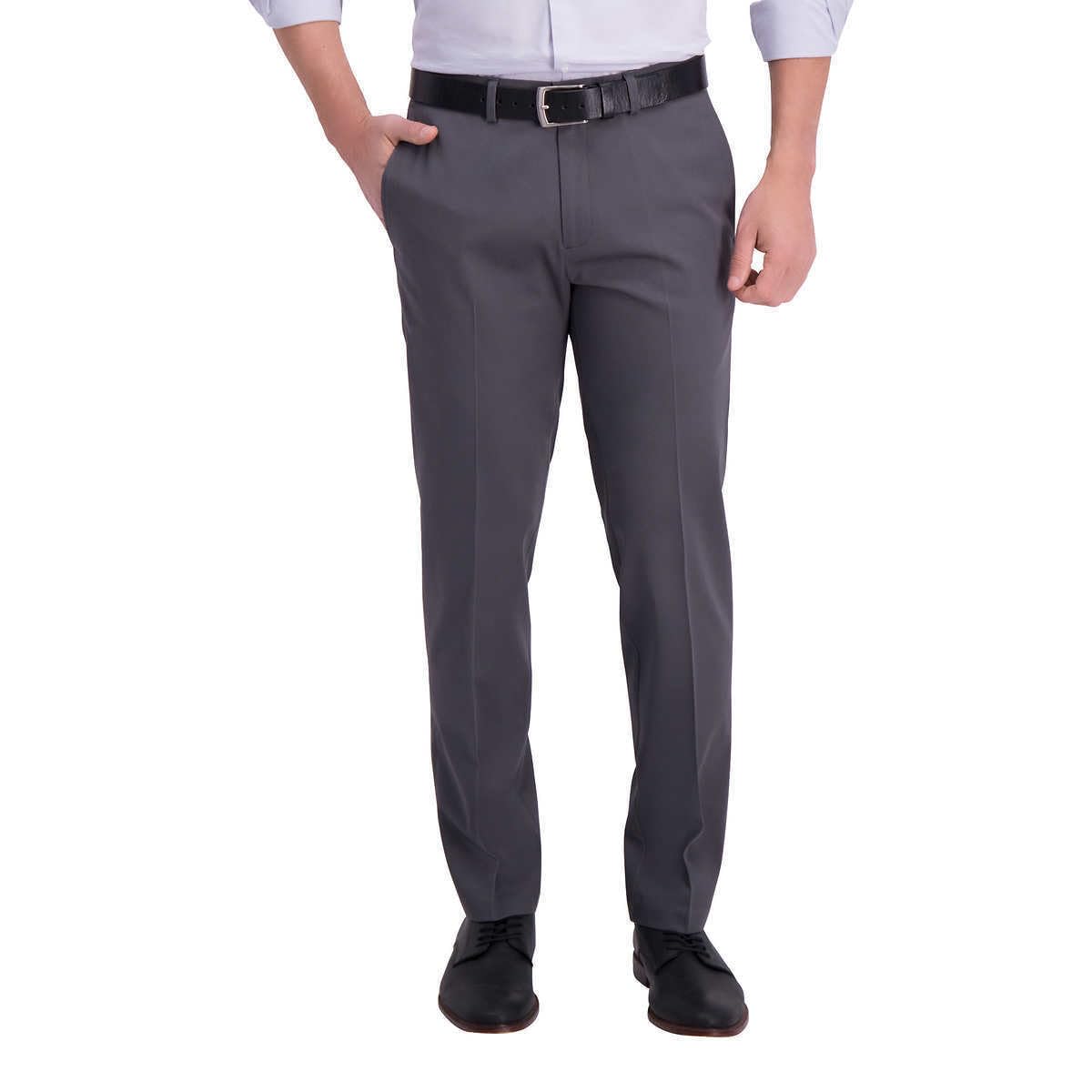 Haggar Mens The Active Series Big and Tall Straight Fit Stretch Pants