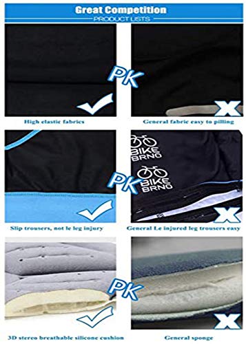 Pantalones cortos para ciclismo para hombre, con almohadilla 5D y transpirable miniatura 6