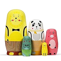 Russian Nesting Dolls Bear Wooden Matryoshka Dolls for Kids