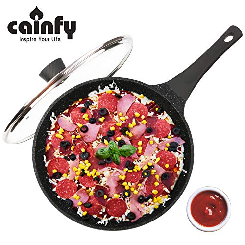 Cainfy Woks and Stir Fry Pan with Lid, Nonstick Wok Pan Induction Compatible 12 Inch