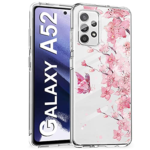 Riyeri Funda compatible con Samsung Galaxy A52 5G, carcasa transparente de silicona TPU para...