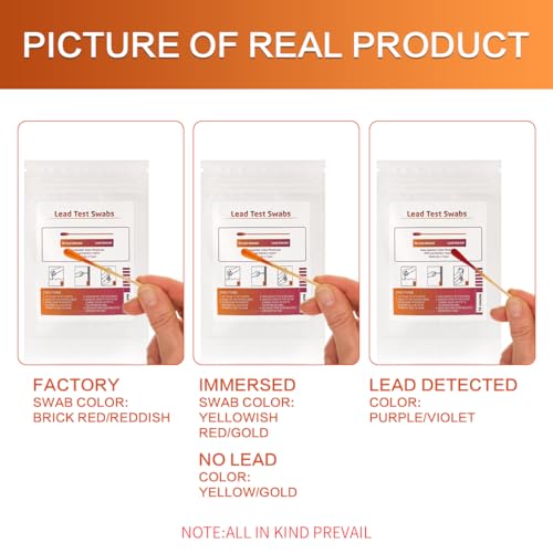 Hebafri LAB SWABS Lead Test Kit For Dishes, 10 Pcs Rapid Lead Test Swabs, Dip In Water Lead Testing Kit thumb #3