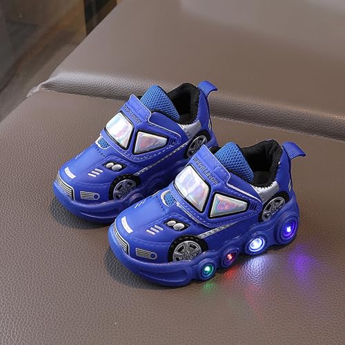 Kids LED Light Up Shoes, Fashion LED Sneakers USB Rechargeable Glowing Luminous Shoes for Boys Girls Toddler Child (A4-Blue, 6.5 Infant)3