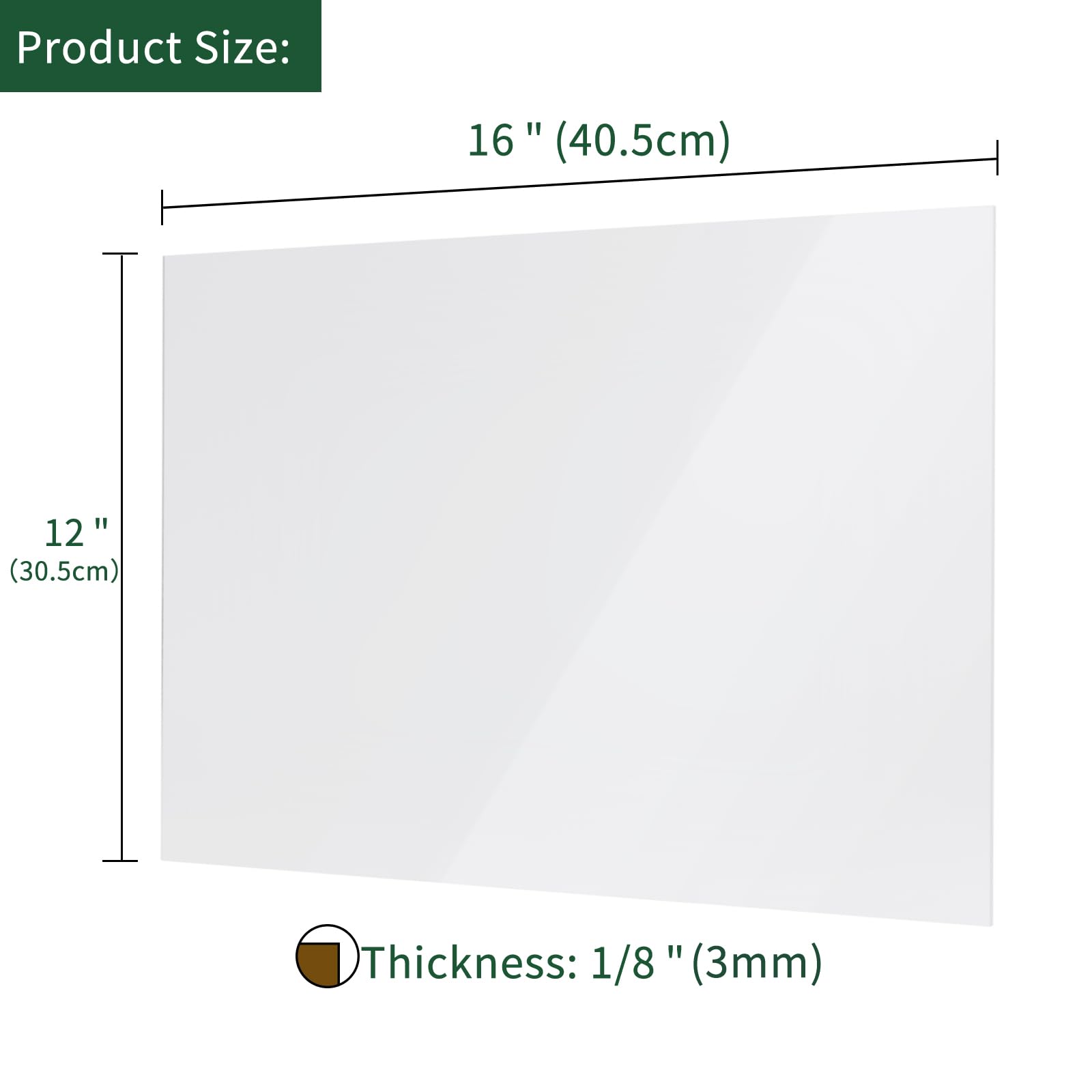 White Acrylic Sheets - 2 Pack for DIY Projects -2