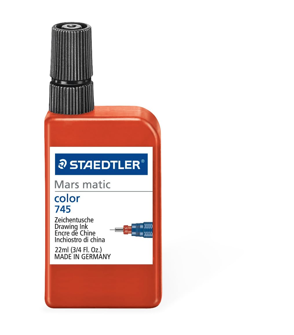 Staedtler 745 Mars matic tusz rysunkowy 22 ml, czerwony