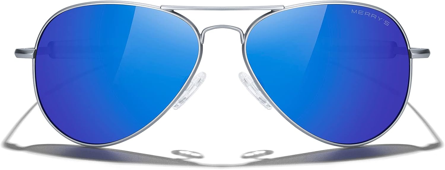 MERRY'S Classic Aviator Military Polarized Sunglasses for Men or Women S8562 - Image 3