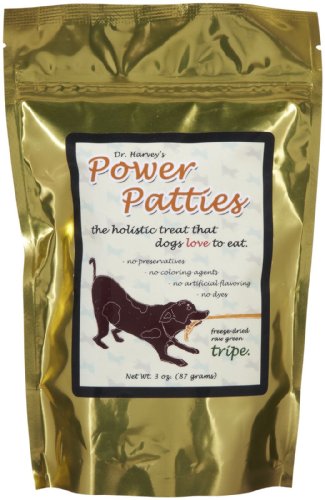 Dr. Harvey'S Power Patties Freeze Dried Raw Green Tripe Treat For Dogs, 3-Ounce Bag