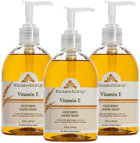 Essentials by Clearly Natural Glycerin Liquid Hand Soap, Vitamin E, 12-Fluid Ounce, Pack of 3