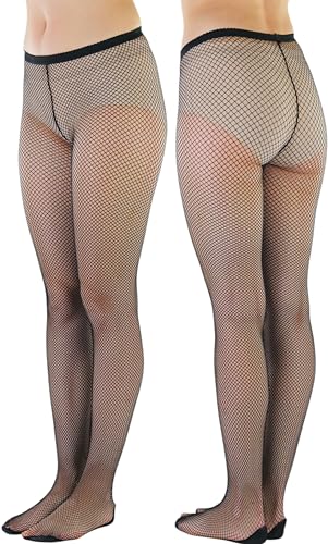Image of ToBeInStyle Women's Sexy Vibrant Fine Classic Fishnet Full Footed Pantyhose