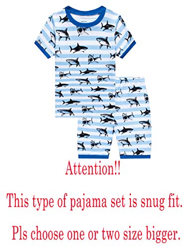 Image of KikizYe Boys Short Sleeve Pajamas Kids Summer Pjs Children Pajamas