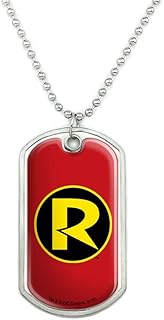 GRAPHICS & MORE Batman Robin Logo Military Dog Tag Pendant Necklace with Chain