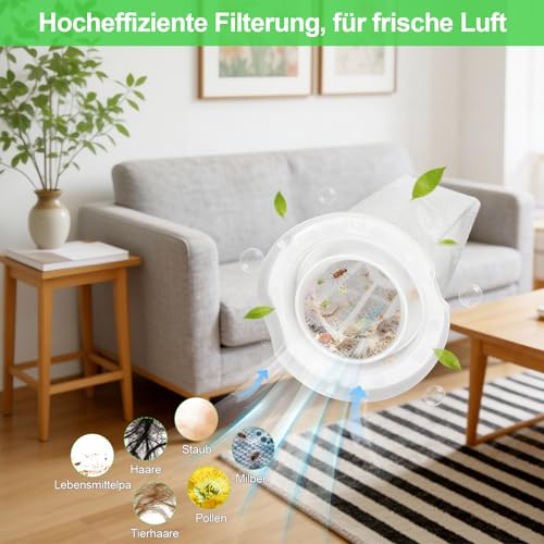 Zocipro 6 sztuk filtrów do Vorwerk Kobold VC 100 z 1 szczotką do czyszczenia, odkurzacz ręczny, filtr zanieczyszczeń, zamiennik do Vorwerk VC100
