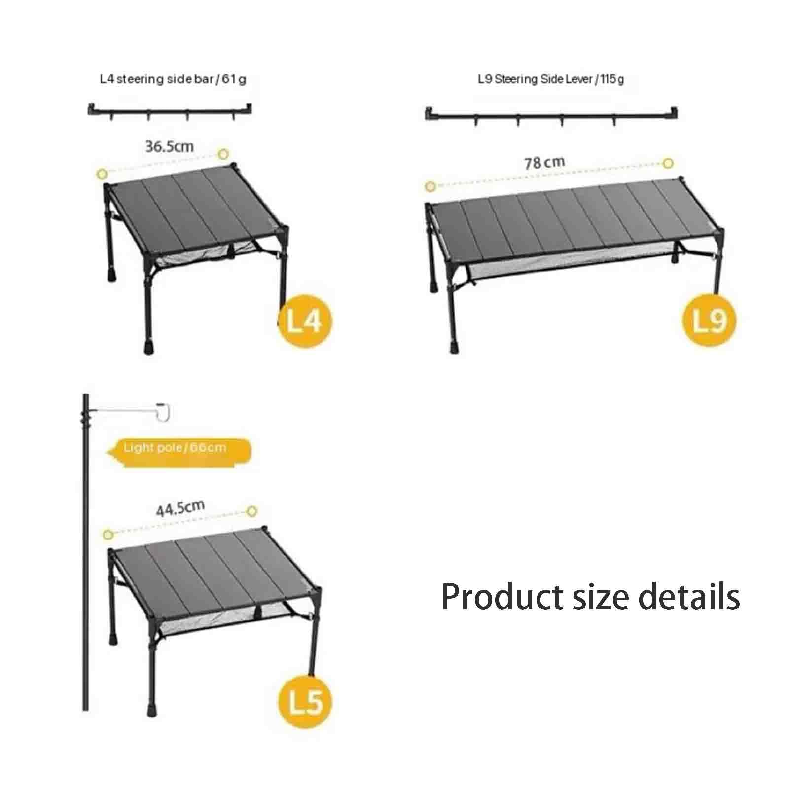 Mesa elevadora Plegable de aleación de Aluminio, Ligera, para Exteriores, para Acampar, Picnic, Cocina, Mesa combinada, para Picnic, Barbacoa, Viajes en la Playa