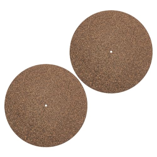 ERINGOGO 2pcs Record Mat Turntable Platter Mat Disc Protective Mat Record Player Mat Acoustic Sound Mat Slip Vinyl Player Vinyl Record Disc Protective Pad Record Protective Mat Cork