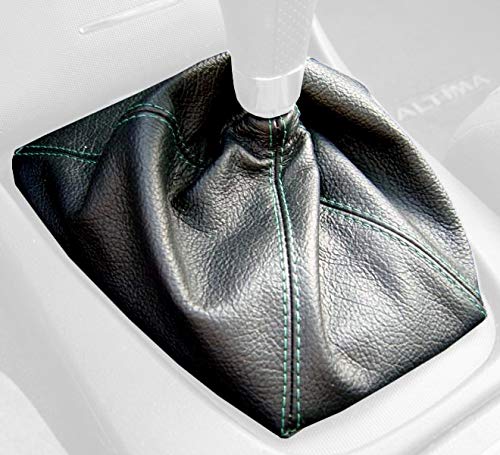 RedlineGoods Shift Boot - CVT Compatible with Nissan Altima 2007-12. Tailor Made - not Universal. Genuine top-Grade Italian Black Leather with Red Thread