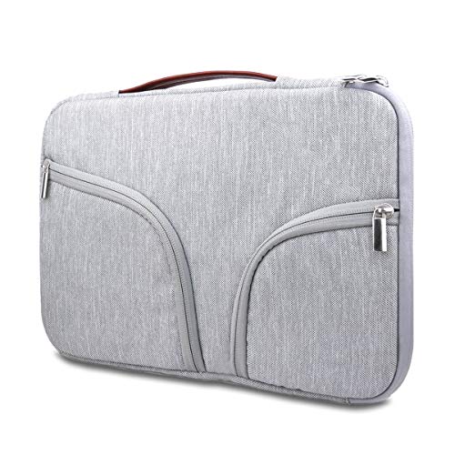 HESTECH Chromebook Case, 11.6-12.3 inch Laptop Sleeve Case Bag Handle Front Pockets Compatible with Acer Chromebook r11/HP Stream/Samsung Chromebook/MacBook air 11/ Surface Pro3/Pro4, Gray