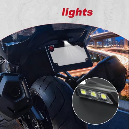 Support de plaque immatriculation rigide avec cadre arrière de précision moto - 5