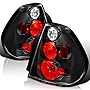 SPEC-D TUNING Black Housing Clear Lens Tail Lights Compatible with 2004-2007 Chevy Malibu All Models Except Maxx Left + Right Pair Assembly