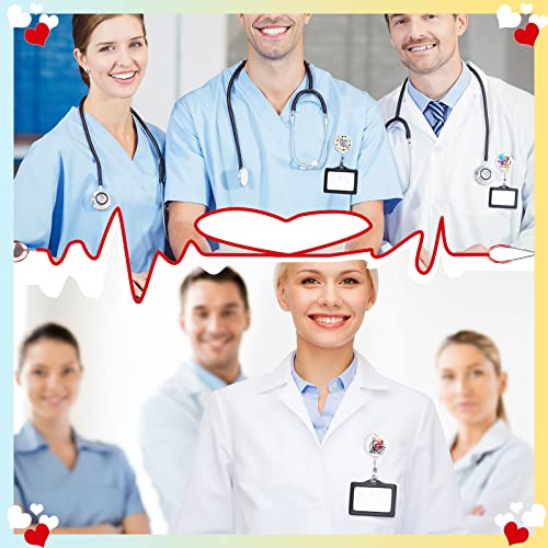 36 Pcs Nurse Badge Reel Retractable Badge Holder Cute Nursing Badge Reel Swivel Clip For Nurse Doctor Id Card Holders #TOP4