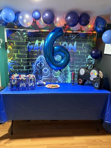Image of 6 Balloon Numbers Birthday Decorations, 40In Navy Blue Balloons for Party | Eye-catching Appearance, Perfect Decorative Centerpieces, Convenient Self-sealing Structure, Widely for Various Occasions