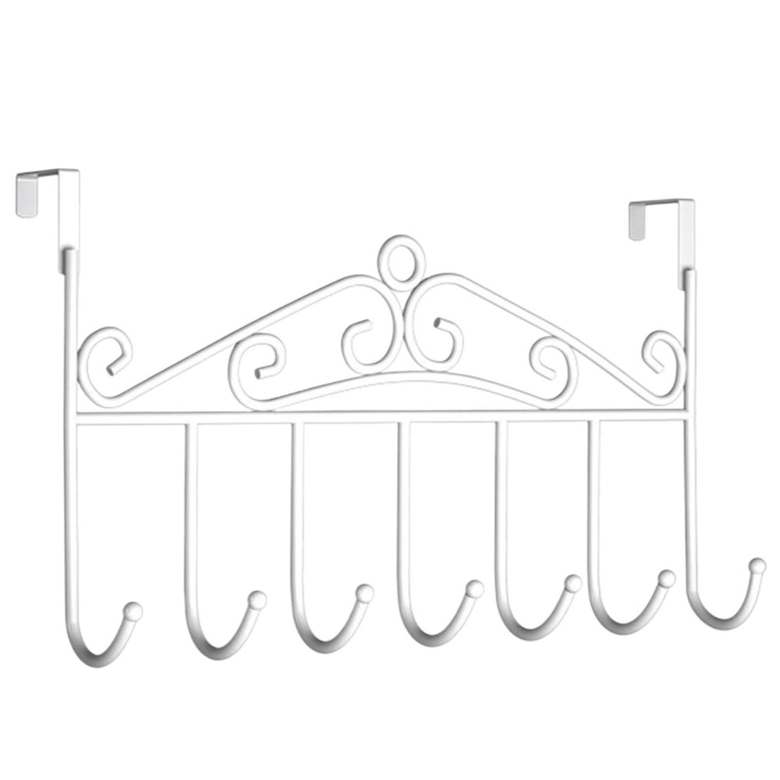 Weqyfdc One Color Over The Door Hook Home Organizer Clothes Hanger 7 Hooks
