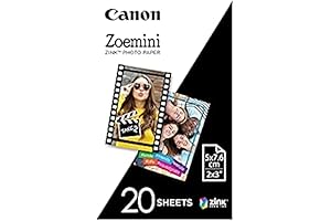 Canon Zink Paper 3214C002 Zink Papier ZP-2030, 20 Blatt für Zoemini