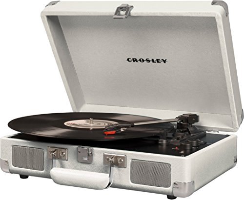 Crosley Cruiser Deluxe Platine Vinyle tourne disque à 3 vitesses 33/45/78 avec Haut Parleur Intégré – Blanc - Les Beatles, Paul McCartney, John Lennon, RIngo Starr, George Harrison Crosley Cruiser Deluxe Platine Vinyle tourne disque à 3 vitesses 33/45/78 avec Haut Parleur Intégré - Blanc – Image 4