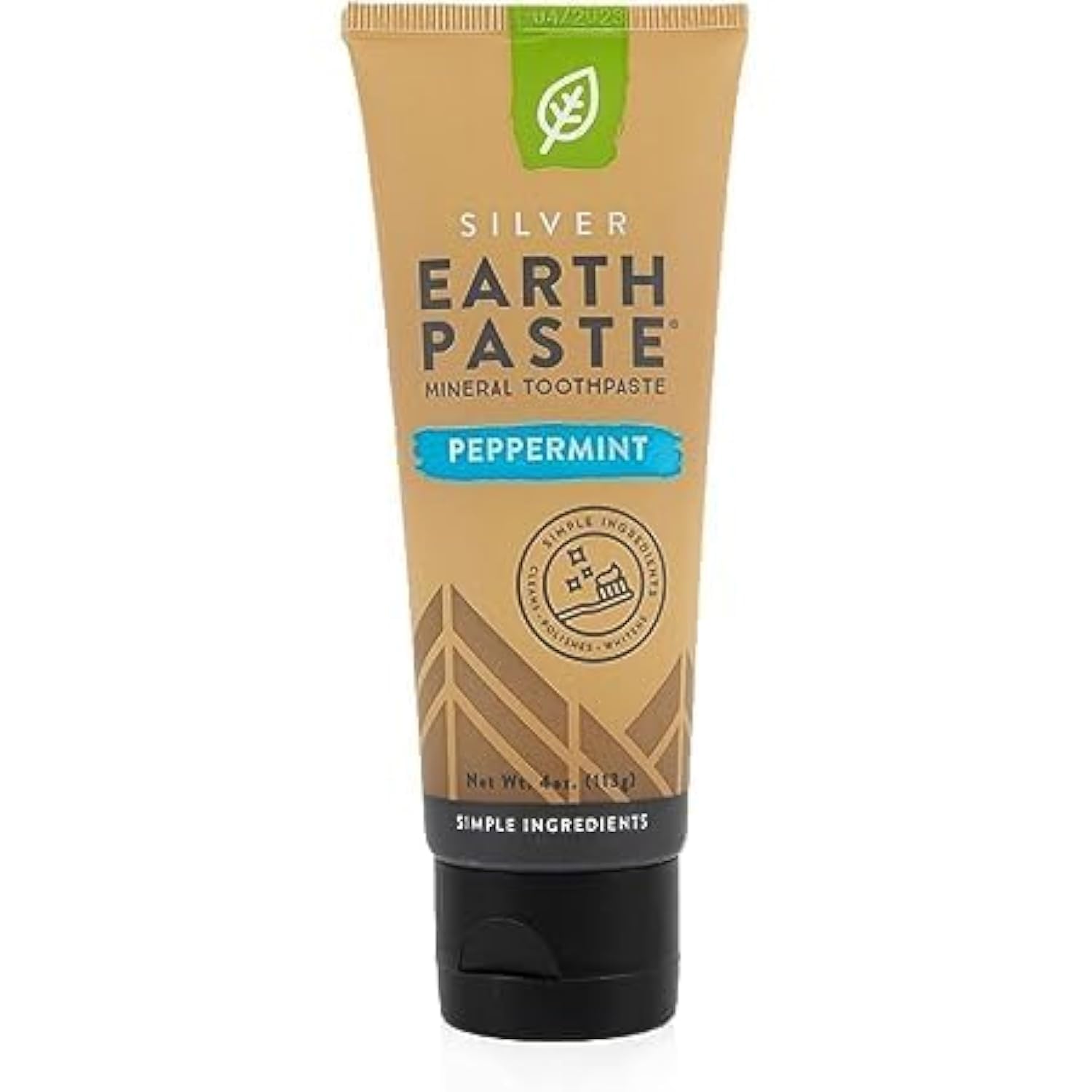 Redmond Earthpaste - Natural Non-Fluoride Toothpaste, 4 Ounce Tube (12 Pack, Peppermint)