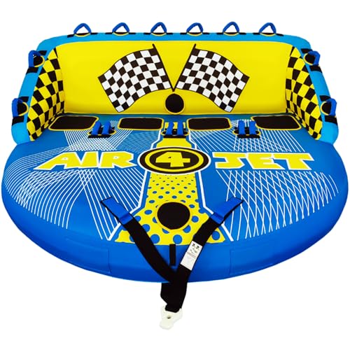 KMJETNIVY Towables for Boating 1-4 Person - Super Sofa & Inflatable Tubes with Heavy-Duty Nylon Cover for Water Sports