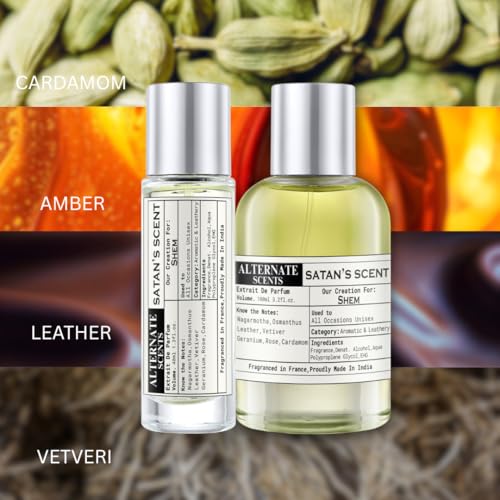 Image of Alternate Scents SATAN SCENT 100ml Long Lasting Perfume For Men& Women |Strong&Long Lasting with 30% Oil Concentration|Dark Smoky Spicy Oriental|Fragrance From France |Made In India|
