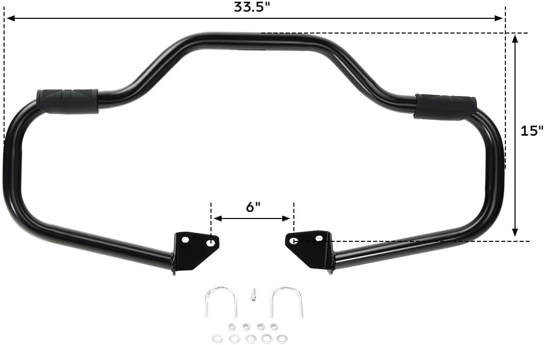 TCMT 1 1/4" Mustache Engine Guard Crash Bars Fits For Harley Dyna FXDB FXDF FXDL FXDWG FXDC Low Rider Street Bob Fat Bob Super Glide 2006-2017 Switchback FLD 2012-2016