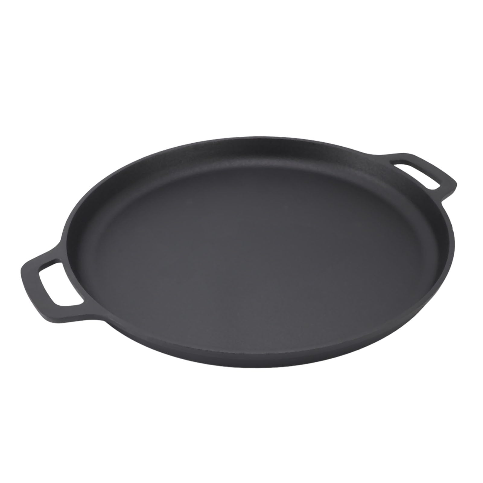 Padella in Ghisa Padella Piatta 35 Cm Fondo Piatto Pancake Pan Riscaldamento Uniforme Design Addensato per Cottura Pancake Crepes Uova per Cuochi Domestici (35 cm)