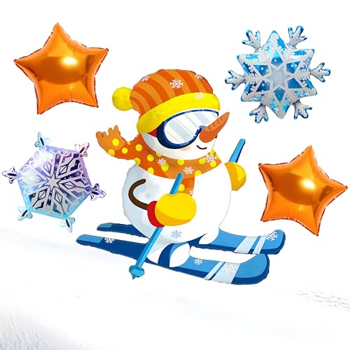 5 ballons bonhomme de neige pour le ski accessoire de jeu hiver