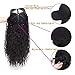 AISI BEAUTY Synthetic Long Wave Baseball Cap with Hair Brown Black Wavy Women Wig Hats with Hair Wavy Extensions. (Brown Black)