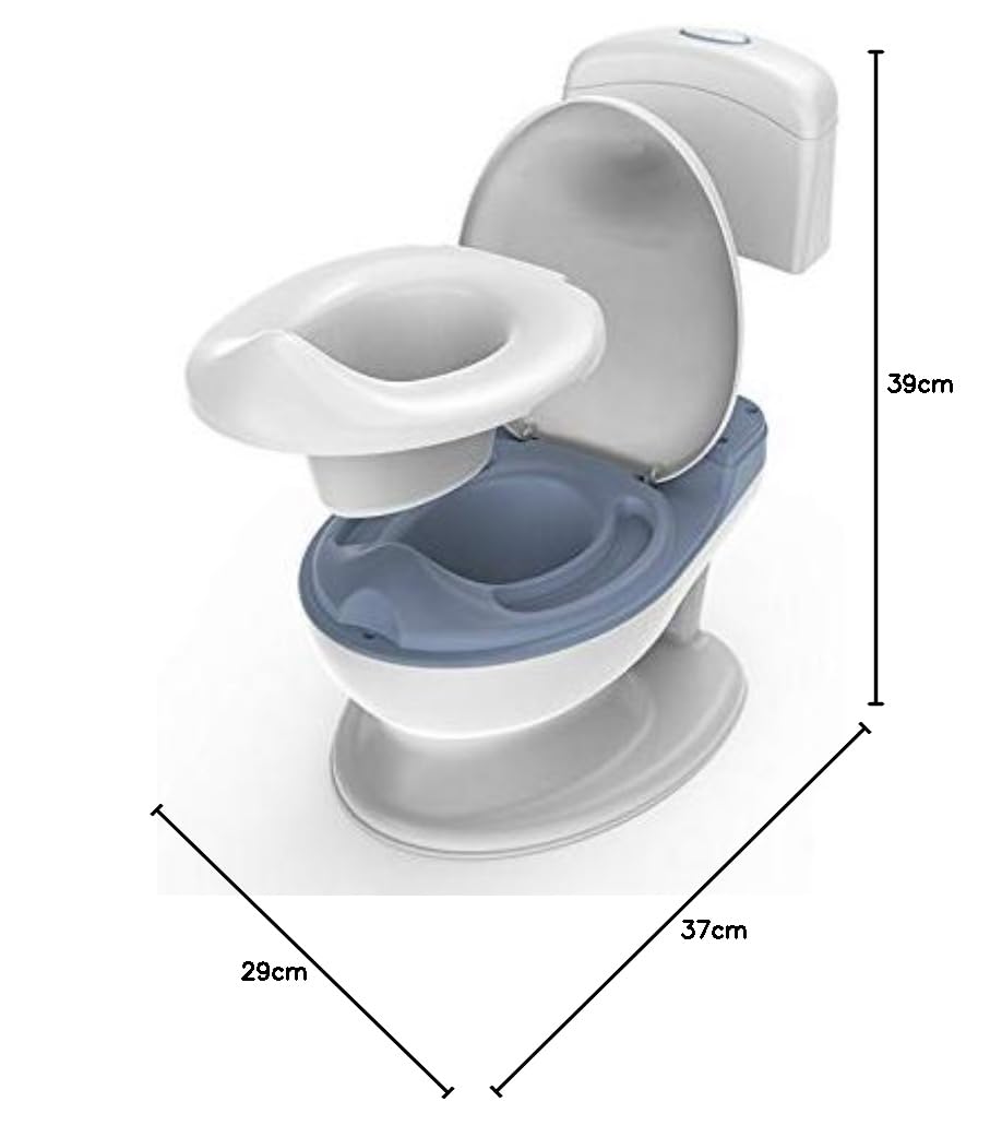 Babify Vasino portatile per bambini e ragazze con suono, vasino per bambini, regolabile, vasino per bambini, antiscivolo, comfort con cuscino in PU, Vater per bambini, facile da pulire, WC per bambini