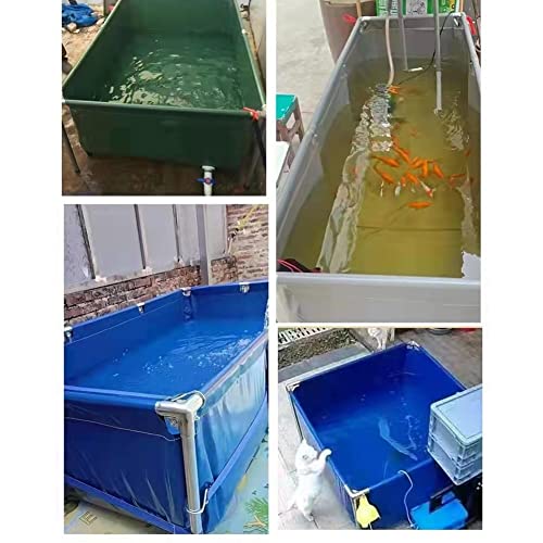 Zklaseot Laghetto Per Pesci In Tela Ispessito Con Staffa, Vasca Per Acquacoltura Da Balcone Esterno, Piscina Di Sicurezza, Facile Da Installare, Piscina Per Bambini, Personalizzabile(Red) - 2