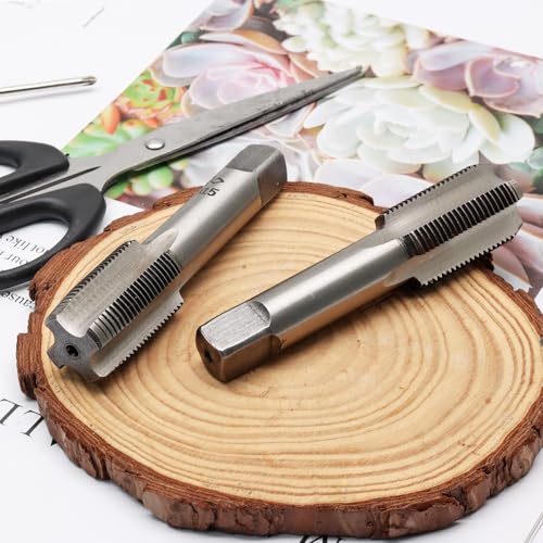 Image of 2pcs M22x1.5 Tap, M22 Metric Thread Right Hand Tapping Tool, HSS Thread Milling Taps (M22 x 1.5, 1 Pair)