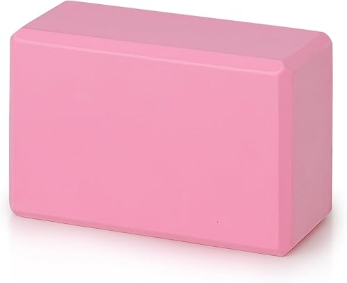 Generic Bloque de yoga, espuma EVA de alta densidad de apoyo, ladrillos de ejercicio antideslizantes con bordes biselados para pilates, meditación,