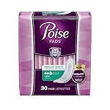 Poise Ultra Thin Incontinence Pads, Light Absorbency, Regular, 30 Count