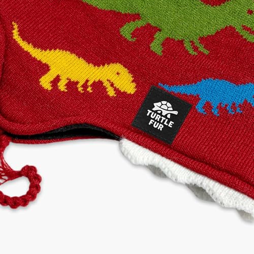 Turtle Fur Toddler Boys Chomp Chomp Fleece Lined Dinosaur Earflap Beanie4